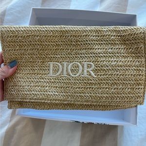 Dior Rattan Raffia Clutch